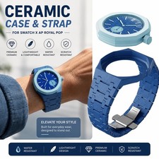 Bioceramics Strap+Case Mod Kit for Swatch X AP Royal POP Ceramic Band Cover