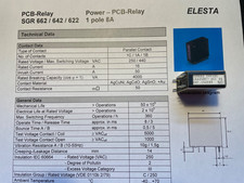 ELESTA Leistungsrelais SGR662 power relay 152599 Printrelais 24VDC