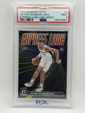 2023 Donruss Optic Victor Wembanyama Express Lane Lime Green /149 PSA 9 RC