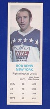 MINT Low Start Bid 1970 DAD'S COOKIES HOCKEY BOB NEVIN NEW YORK RANGERS MINT