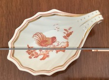 Antico piatto Richard Ginori 1735 Siena gallo ruggine noce