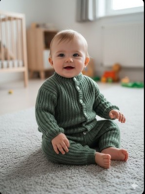 Schöne Kinder Anzug Hose Jacke Gr  86/92 Strickjacke Handarbeit