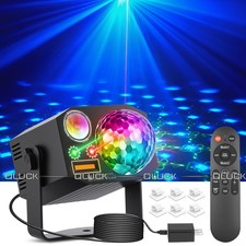 Sound Activated LED RGB DJ Disco Ball Laser Projector Light Party Stage Effect
