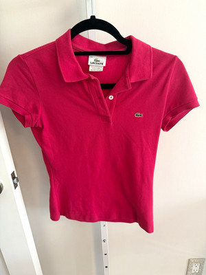 Lacoste Women's Pink Classic Pique Polo, Short Sleeved, Size 34