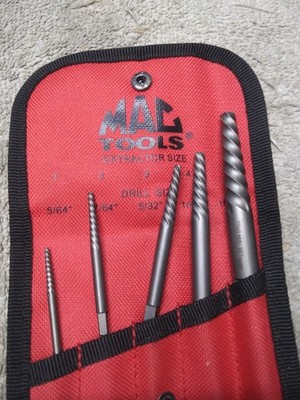 Mac Tools SPEX5S 5-Piece Spiral Flute Screw Extractor Set MINT | eBay