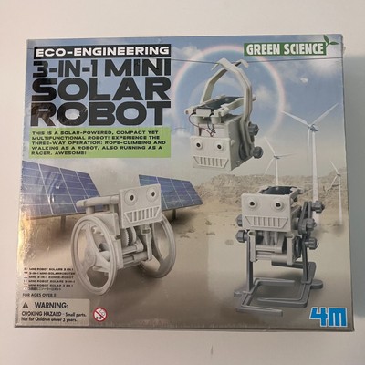 Eco-Engineering 3-in-1 Mini Solar Compact Multifunctional Robot (Green Science)
