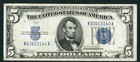 $5 1934 ((VF+)) Silver Certificate Note ** PAPER CURRENCY AUCTIONS — photo 2