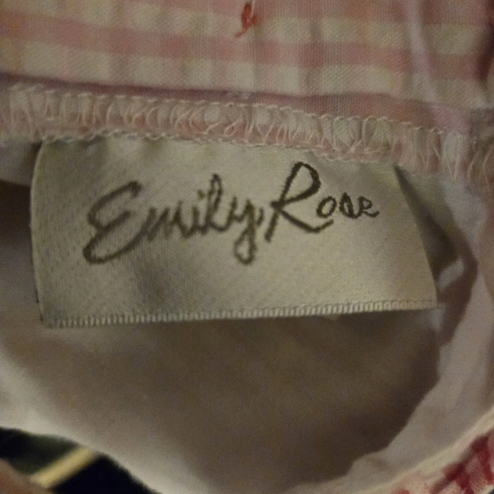 Vestido Emily Rose Talla 12 Meses Seersucker Cupcake Rosa Blanco Verano Suavemente Usado Foto 3 de 3