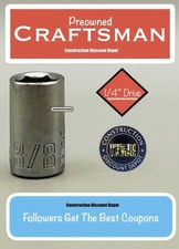Craftsman CMMT43497 3/8" 6 Point Shallow Socket 1/4" Drive