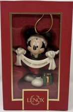 Lenox 2025 Disney Merry Christmas Mickey Mouse Ornament Brand New Mint