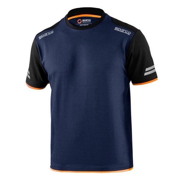 Fits SPARCO TEAMWORK 02416 BMAF/XL t-shirt short sleeve navy blue/ora ⭐UK Stock⭐