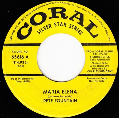 Pete Fountain - Maria Elena / Put On Your Old Grey Bonnet - U - Promo - G8100z