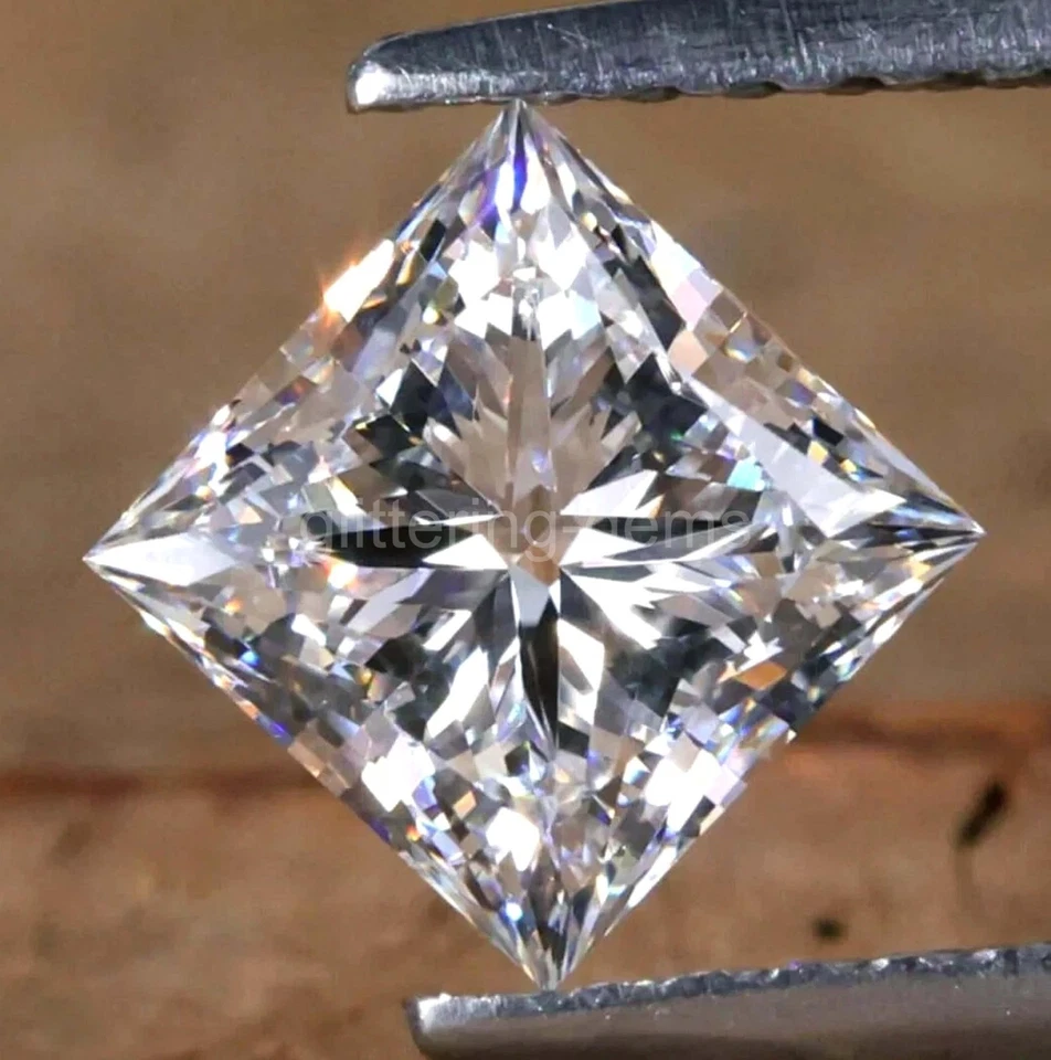 2.3 Ct Loose Lab Grown Diamond D Color VVS1 Certified CVD Princess Cut Gem 29S - Image 3 of 4