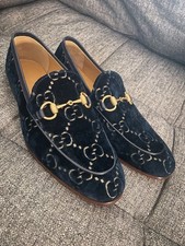 Gucci monogram velvet horsebit Loafer Size 40
