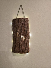 Lovers Initials On Tree