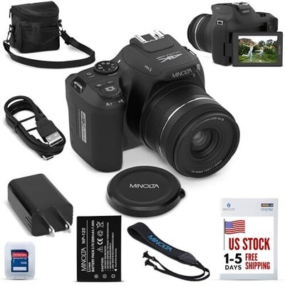  64MP Digital Camera   10x Optical Zoom, 4K Ultra HD Video, Macro Black