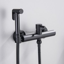 Wall Mounted Handheld Bidet Shower Mixer Tap Toilet Spray Kit Hot Cold Shattaf