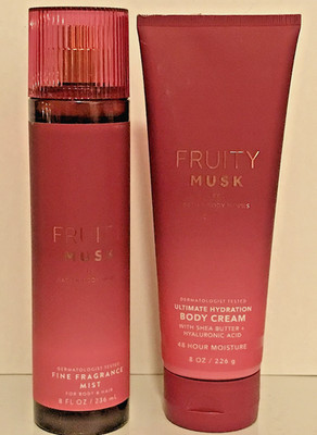 FRUITY MUSK Hydration body cream & Fragrance mist spray Bath Body Works 2