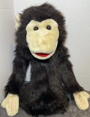 Chimpanzee Plush Hand Puppet Forum Novelties Monkey 17  W/ Squeaker