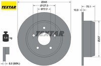 2X Bremsscheibe Textar 92113700 2 Bremsscheiben Hinterachse Hinten FüR Jeep