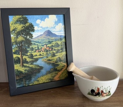Schöne Leonardo Stößel und Mörser Rührschüssel Bauernhof Hahn Sammlung