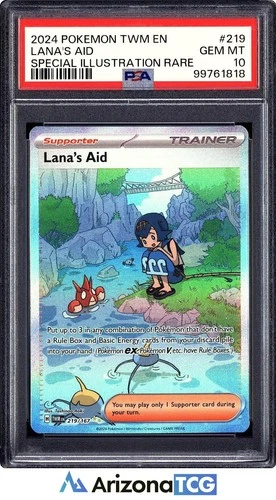 Pokemon 2024 Lana's Aid 219/167 SIR Twilight Masquerade GEM MINT PSA 10
