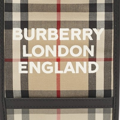 Burberry Beige Vintage Check Canvas Lanyard Card Holder | eBay