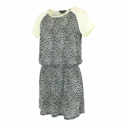 MAISON SCOTCH Robe Femme S Imprimé Animal Gris À Manches Courtes Légère Courte - Photo 1/4