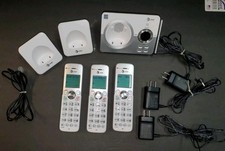 AT T EL52319 3-Handset Cordless Phone Answering System Big Buttons Backlit Keys