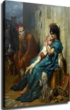 Gustave Dore Art Painting- The Acrobats Canvas printing poster creative room