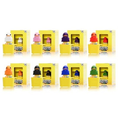 Unique Duck Keyring Duck Quacking Fidgets Toy With Bright Glows Keyboard