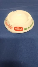 Wonderful Atomic Age Coca Cola Milk Glass Ashtray  Extremely Rare French Piece