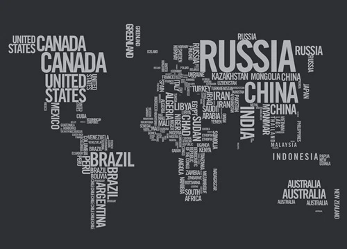 A3 MAPA DEL MUNDO EN PALABRAS Póster Impreso Foto Papel Hogar Decoración de Pared IDEA DE REGALO - Imagen 2 de 3