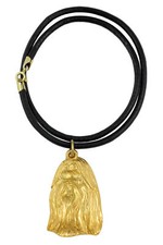 Shih Tzu - Dog Collar, Gilded Pendant for Hundefans, Unique Schm