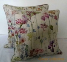 VOYAGE-"ILINIZAS POPPY NATURAL"-HANDMADE PIPED CUSHION COVER - VARIOUS SIZES