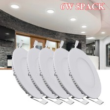 5Pack 4Inch LED Ceiling Lights Ultra-Thin Recessed Retrofits Kit 6000K Daylight