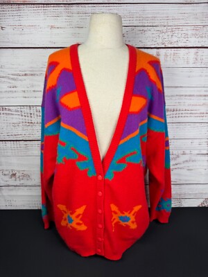 Vintage IB Diffusion Lambswool Geometric Cardigan