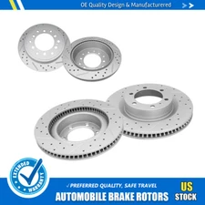 4PCS Front+Rear Drilled Brake Disc Rotors For Toyota 4Runner 2010 2011 2012-2018