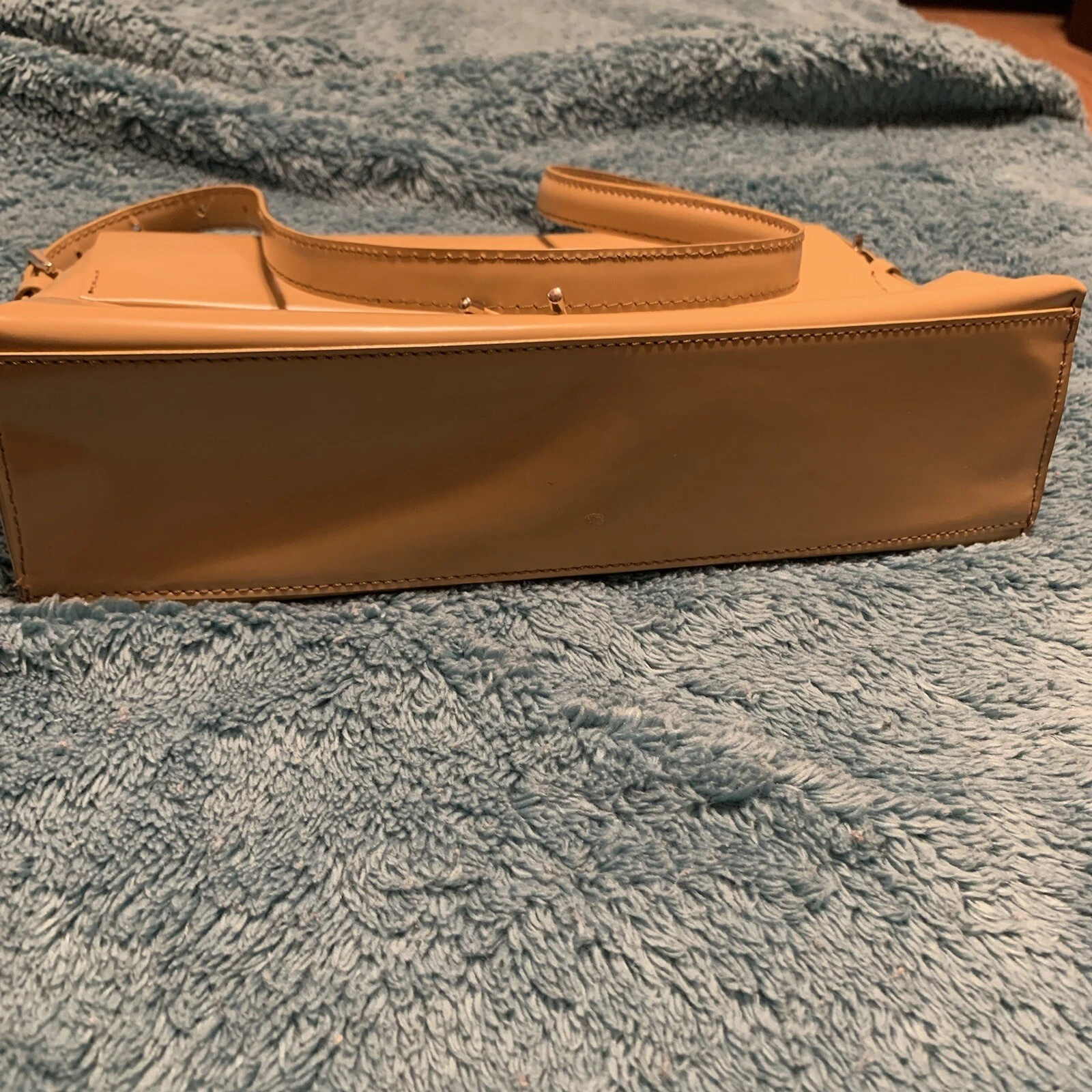 Borsa a mano vintage Moschino cuore beige pelle marrone dovrebbe made in Italy