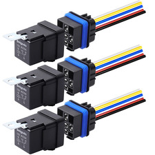 12V 40 30 Amp 5 Pin Relay SPDT Waterproof Automotive Relay with Harness Set
