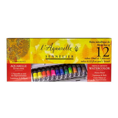 Watercolor Metal Box 12 Tube Set