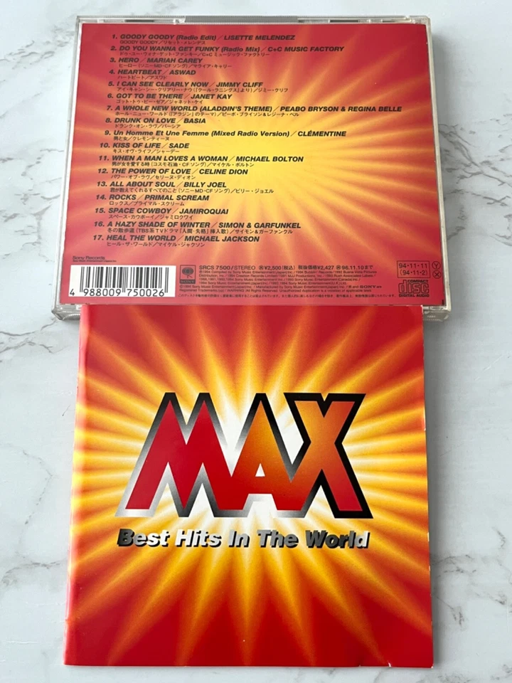 Max Best Hits In The World CD JAPAN IMPORT! Sony SRCS 7500 Michael Jackson, Sade - Image 4 of 4
