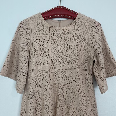 Women's Zara Basic Lace Dress | Beige | Size Small | eBay