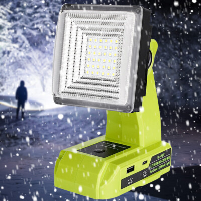 Wiederaufladbare LED-Arbeitsleuchte für Ryobi 18V Akku 24W 2400LM Hell mit USB