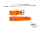 Authentic Invicta Pro Diver 6980 Orange Polyurethane 26mm Watch Band