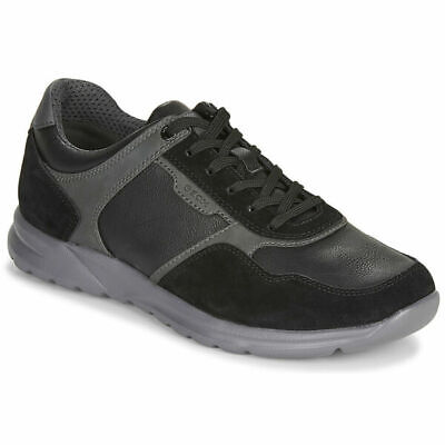 GEOX DAMIAN U840HB 0ME22 C9999 BLACK ORIGINAL LEATHER AI MENS SNEAKERS  SHOES 2020 | eBay