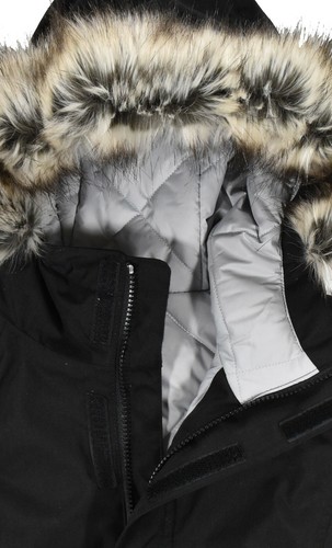 Girl's The North Face Black Heather Ella Lou Urban 550 Down Jacket New $199 - Picture 2 of 3