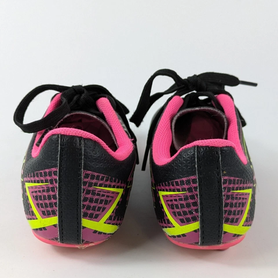 Girls Soccer Cleats Size 12 Lotto Forza Elite 3 JR Neon Pink Yellow 80s Bright - Image 3 of 4