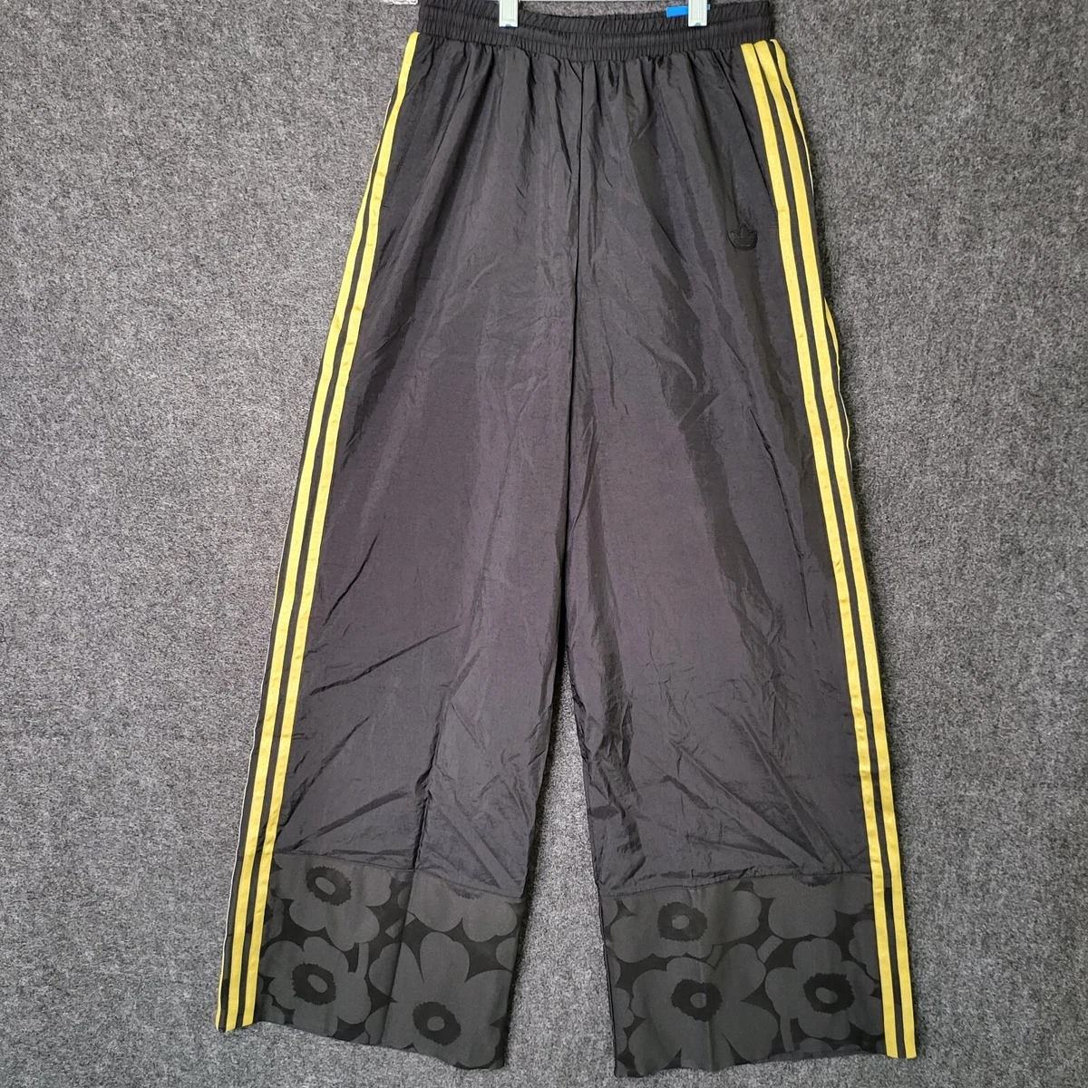 ADIDAS Women's Marimekko Wide-Leg Track Pants NWT SIZE: XS H20187 Black Gold