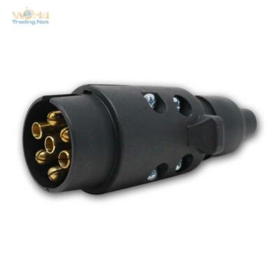 Kfz Anhänger Stecker, 7-polig, alt kurz, 12/24V, für Auto-Anhängerkupplung